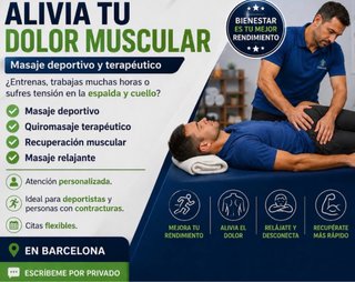 descarga muscular, masaje relajante...