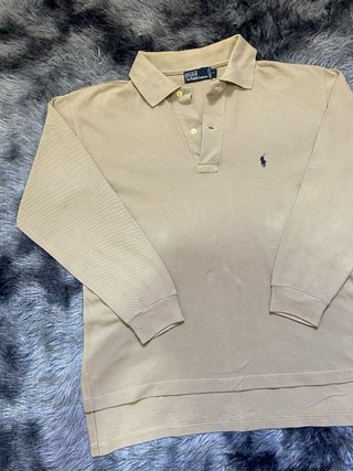 Polo Ralph Lauren Manga Larga Beige vintage retro