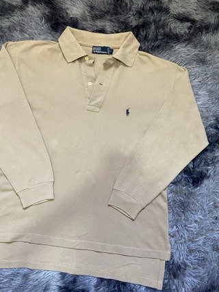 Polo Ralph Lauren Manga Larga Beige vintage retro