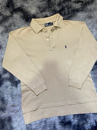 Polo Ralph Lauren Manga Larga Beige vintage retro