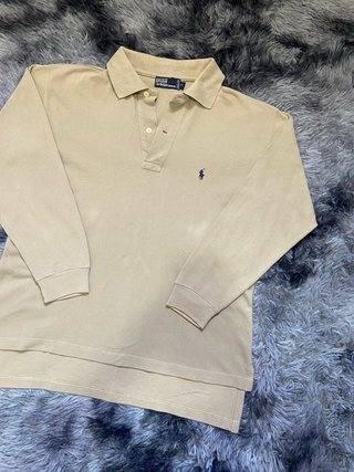 Polo Ralph Lauren Manga Larga Beige vintage retro