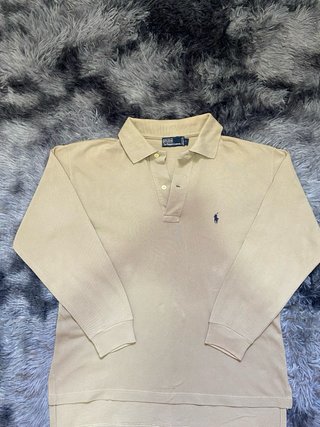 Polo Ralph Lauren Manga Larga Beige vintage retro