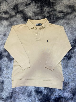 Polo Ralph Lauren Manga Larga Beige vintage retro