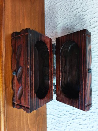 Cofre joyero rústico madera