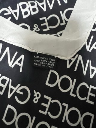 Dolce & Gabbana Foulard Seta Bianco Nero