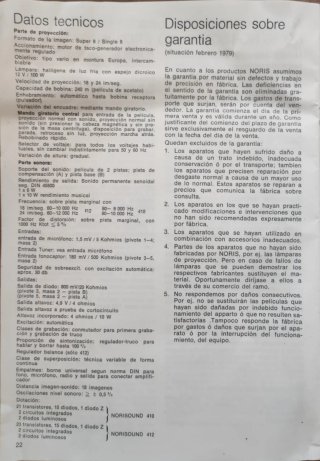 Proyector Películas Noris Norsound 412