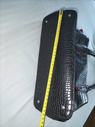 Bolso TRS Negro, imitación Piel de Cocodrilo