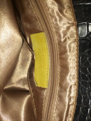 Bolso TRS Negro, imitación Piel de Cocodrilo