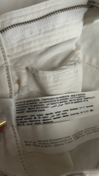Vaqueros Massimo Dutti blancos T.36