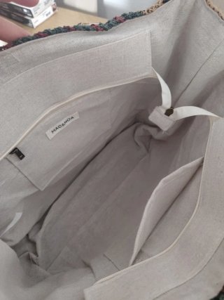 Bolso de esparto multicolor