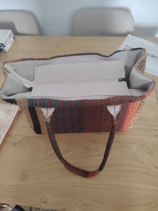 Bolso de esparto multicolor