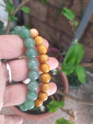 Pulsera de Mokaita y Aventurina