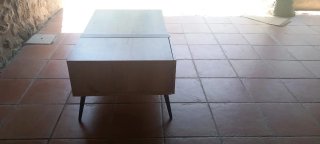 Mesa centro elevable madera y metal