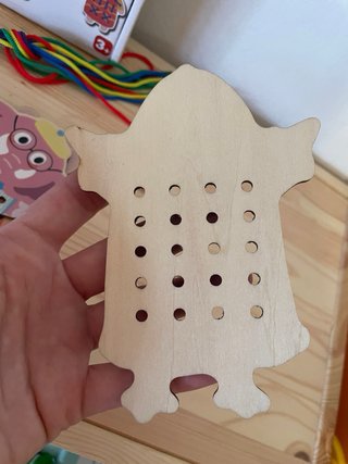 Juego Enhebrar Animales Madera Cuerdas