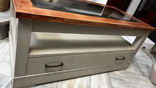 Mesa de centro madera y cristal
