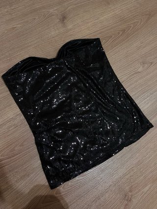 Top lentejuelas negro Pimkie