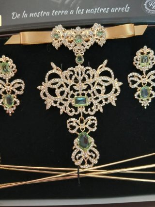 Aderezo de fallera oro y gemas