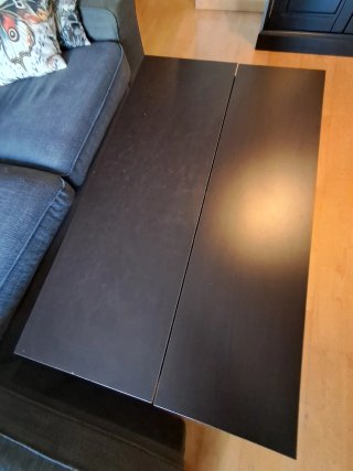 Mesa de centro elevable negra