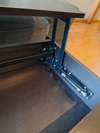 Mesa de centro elevable negra