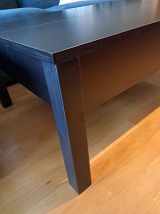 Mesa de centro elevable negra