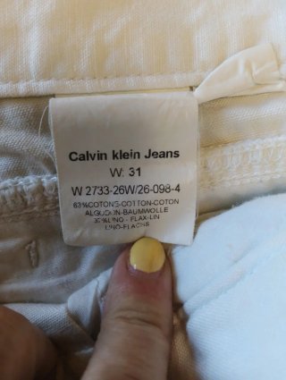 Pantalón Calvin Klein Talla L(44) Blanco cmo nuevo