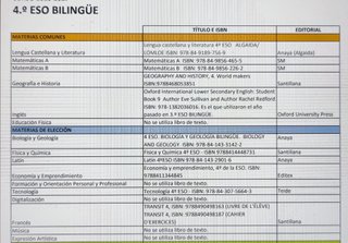 Lote de 5 libros 4 ESO Bilingüe (IES Emilio Alarco