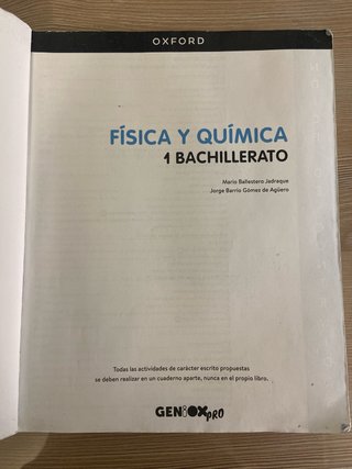 Física y Química 1 Bachillerato