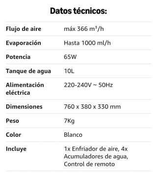 Climatizador Monzana 10L