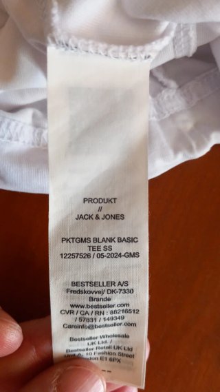 Camiseta hombre/mujer jack & Jones, algodón 100%