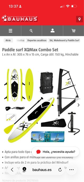 Paddle surf XQMax Combo Set 305x76x15cm