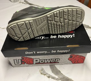 Zapatos de seguridad U-Power grises y verdes