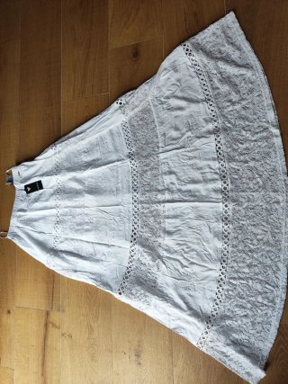 Falda larga Guess blanca talla S