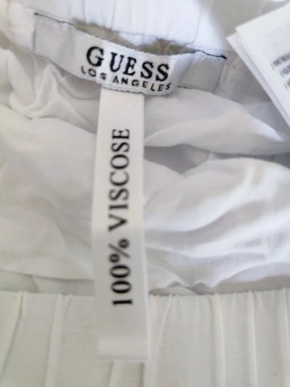 Falda larga Guess blanca talla S