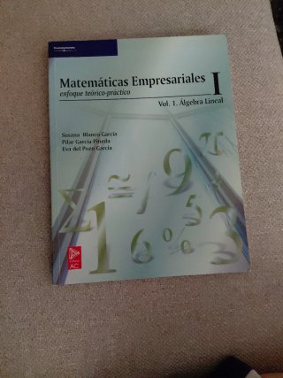 Matemáticas empresariales I. Álgebra lineal