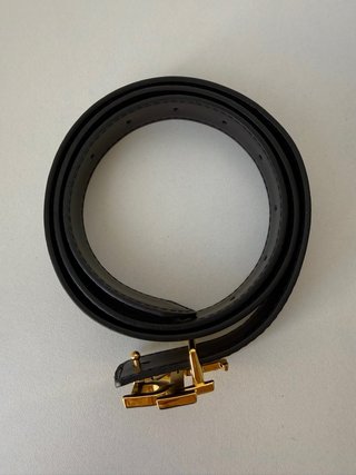 Cinto Ralph Lauren RL Dourado Preto