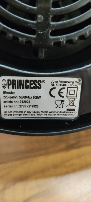 Vaso Batidora Princess