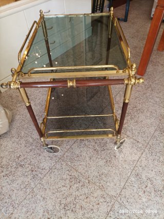 Carrito camarera madera y metal