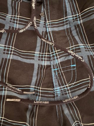 Bañador Calvin Klein Cuadros Azul y Negro