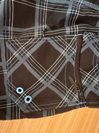 Bañador Calvin Klein Cuadros Azul y Negro
