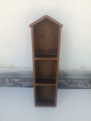 Lote objetos decorativos + repisa madera
