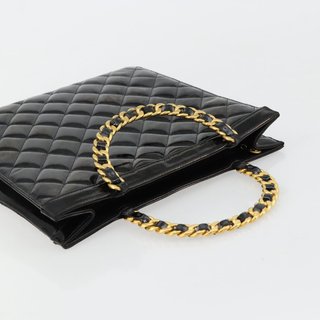 CHANEL Matelasse Chain Tote Bag Patent leather