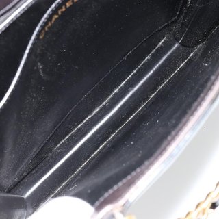CHANEL Matelasse Chain Tote Bag Patent leather