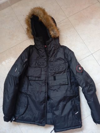 Chaqueta Geographical Norway niño negra