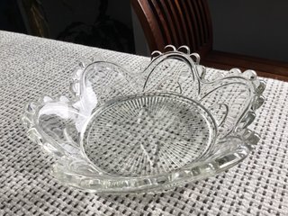 Cenicero/ centro de mesa Vintage Cristal Flor