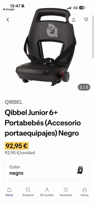 Silla bici Qibbel infantil