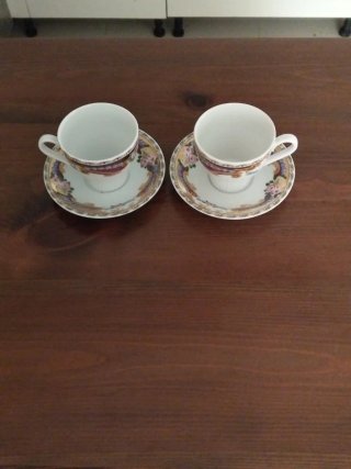 Bandeja con tazas Limoges