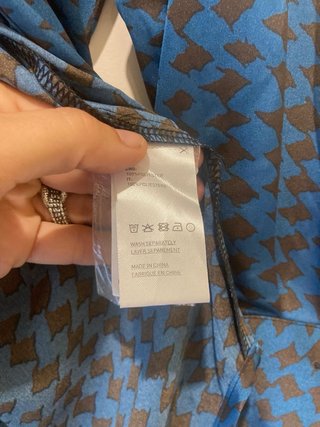 Camisa Anonyme azul y marrón