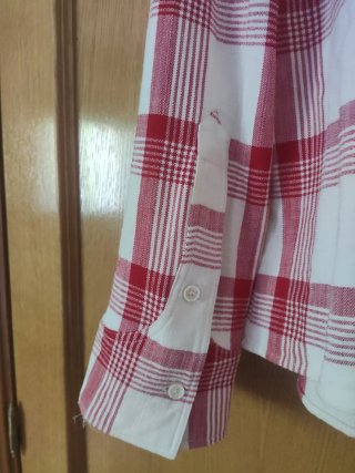 Chaqueta Camisa Cuadros Rojo y Blanco