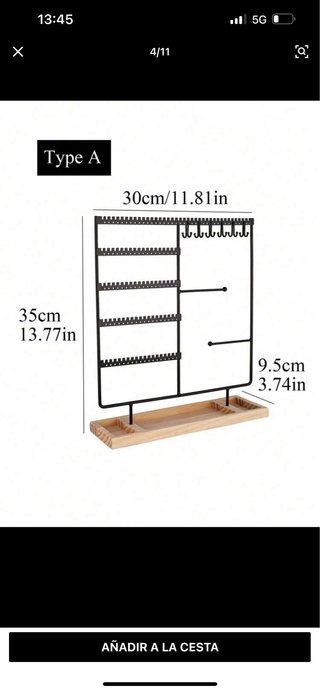 Expositor Joyas Madera Desmontable