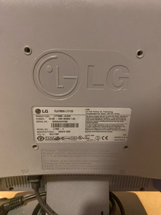 Monitor LG Flatron L1715S Gris